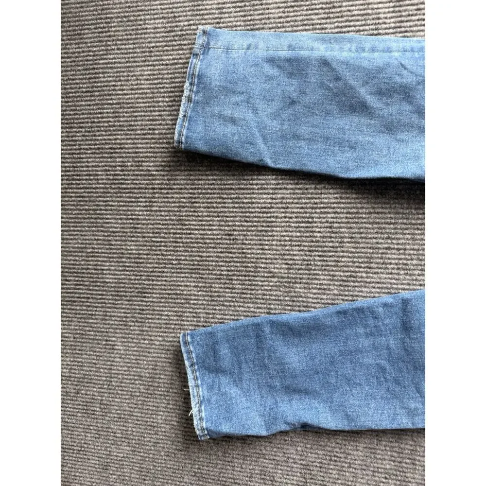 GOOD AMERICAN Always Fits Good Legs Straight Jeans 6-12 Indigo 316 Stretch